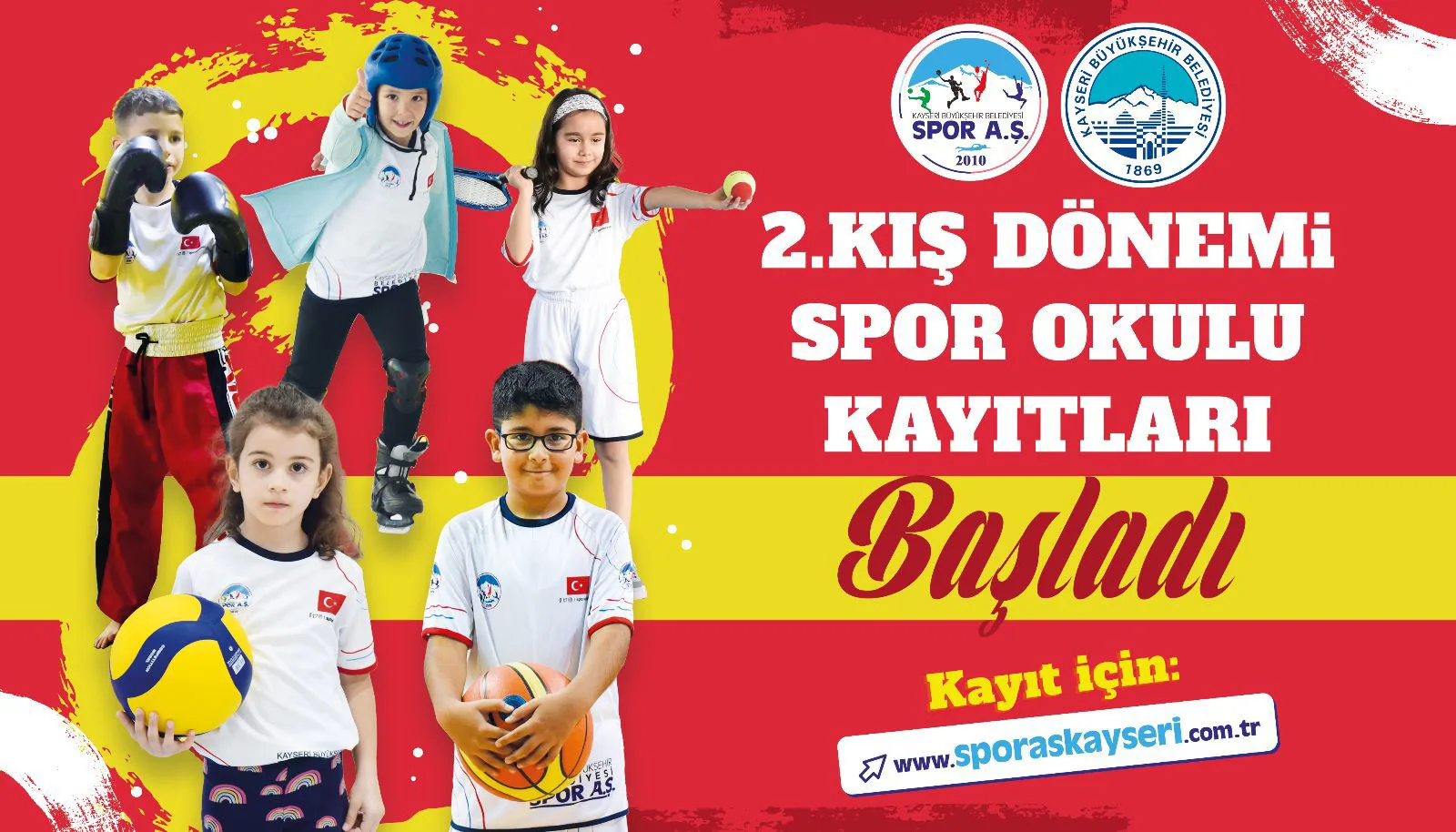 BÜYÜKŞEHİR SPOR A.Ş. 2.KIŞ DÖNEMİ SPOR OKULLARI KAYITLARI BAŞLADI