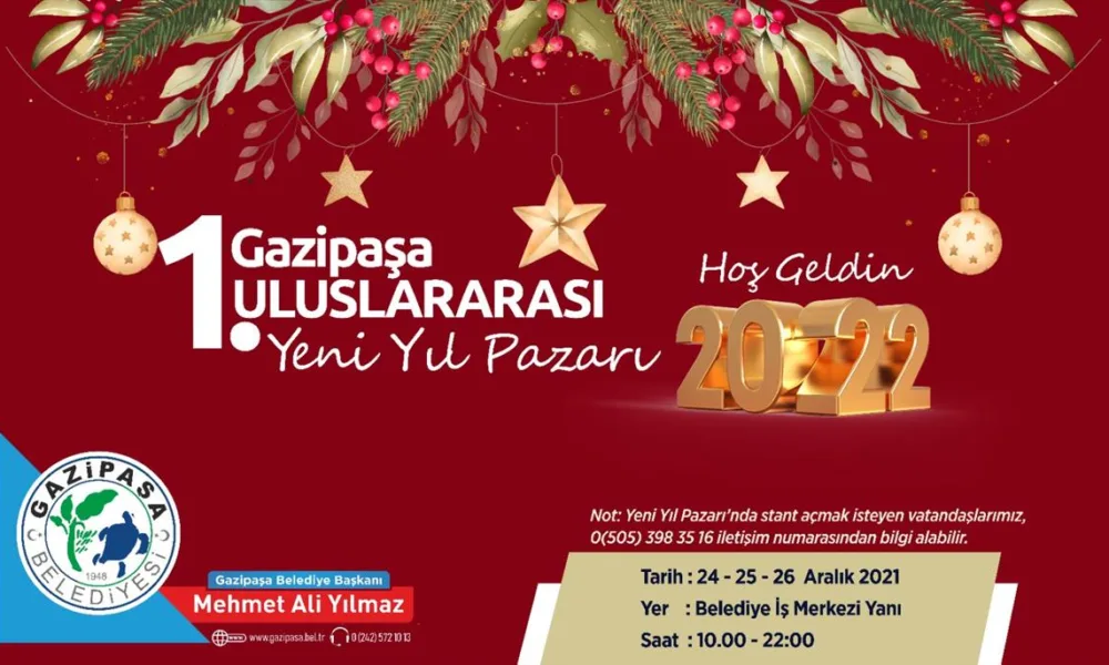 Uluslararası Gazipaşa Yeni Yıl Pazarı'na Yoğun İlgi - Mega TV Uluslararası Gazipaşa Yeni Yıl Pazarı (1)