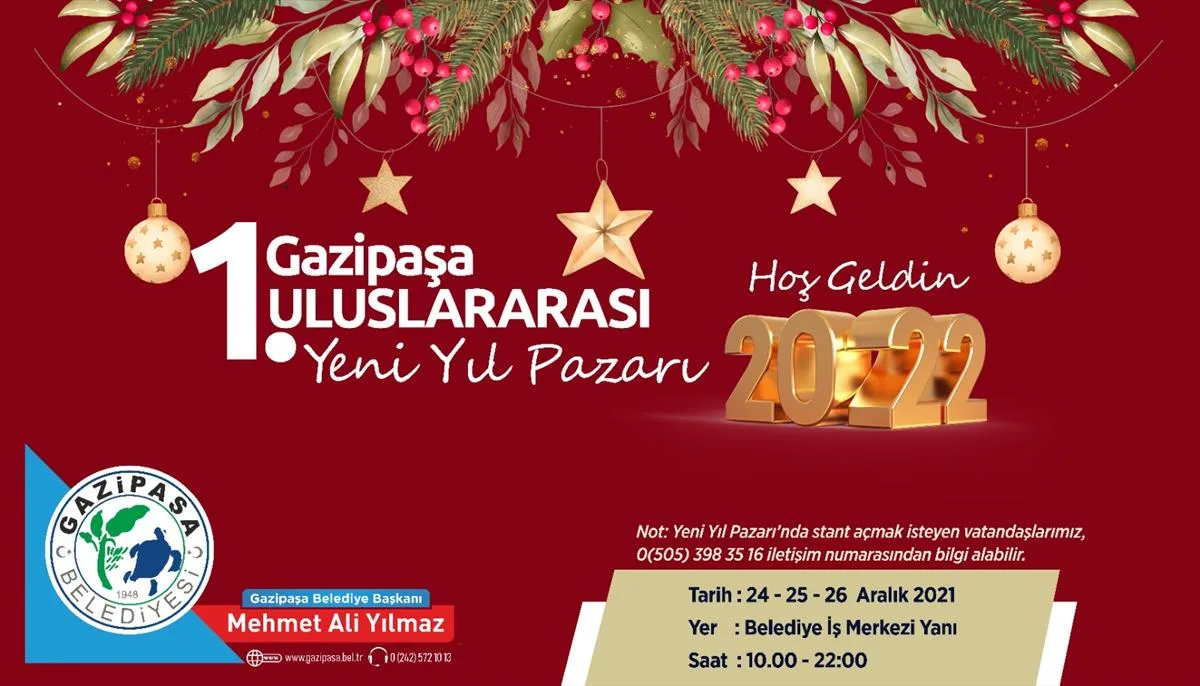 Uluslararası Gazipaşa Yeni Yıl Pazarı’na Yoğun İlgi