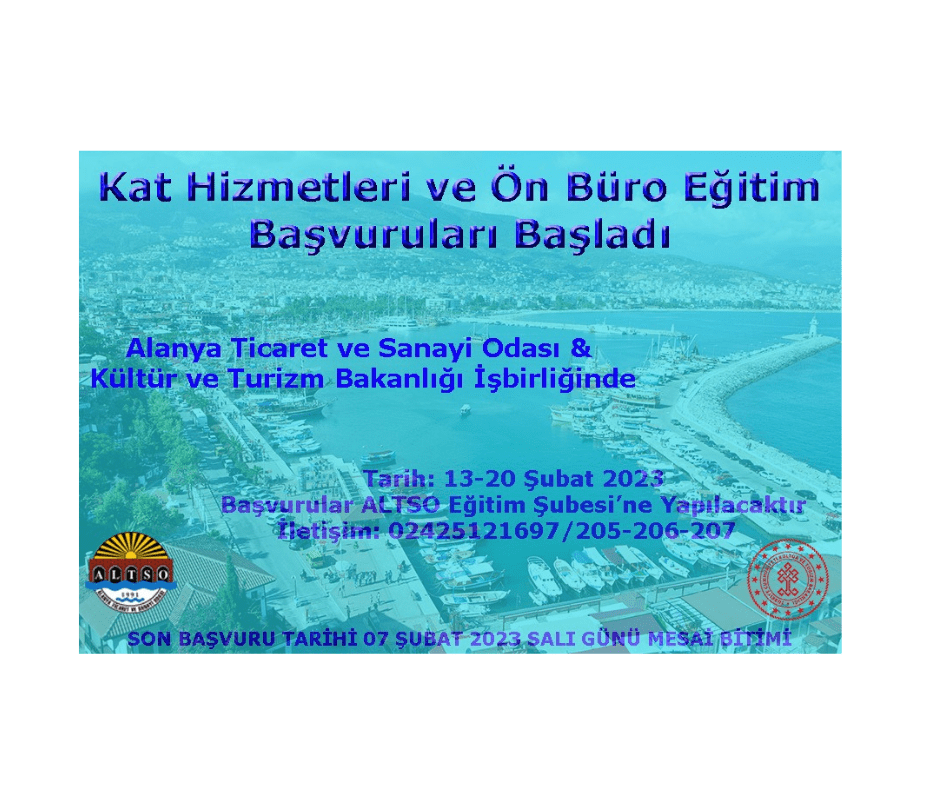 ALTSO’DAN KAT HİZMETLERİ VE ÖN BÜRO EĞİTİMİ