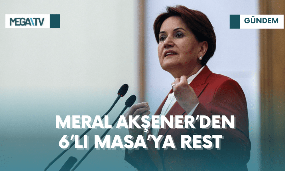 MERAL AKŞENER’DEN 6’LI MASA’YA REST - Mega TV iki satırlı haberler (53)