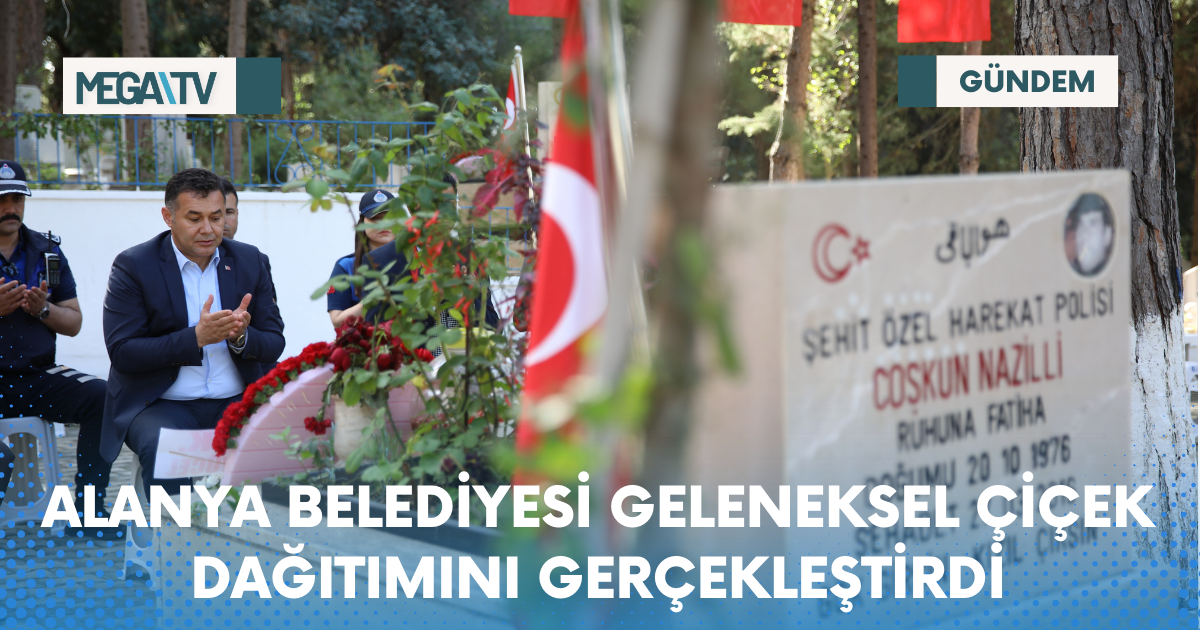 ALANYA BELEDİYESİ GELENEKSEL ÇİÇEK DAĞITIMINI GERÇEKLEŞTİRDİ