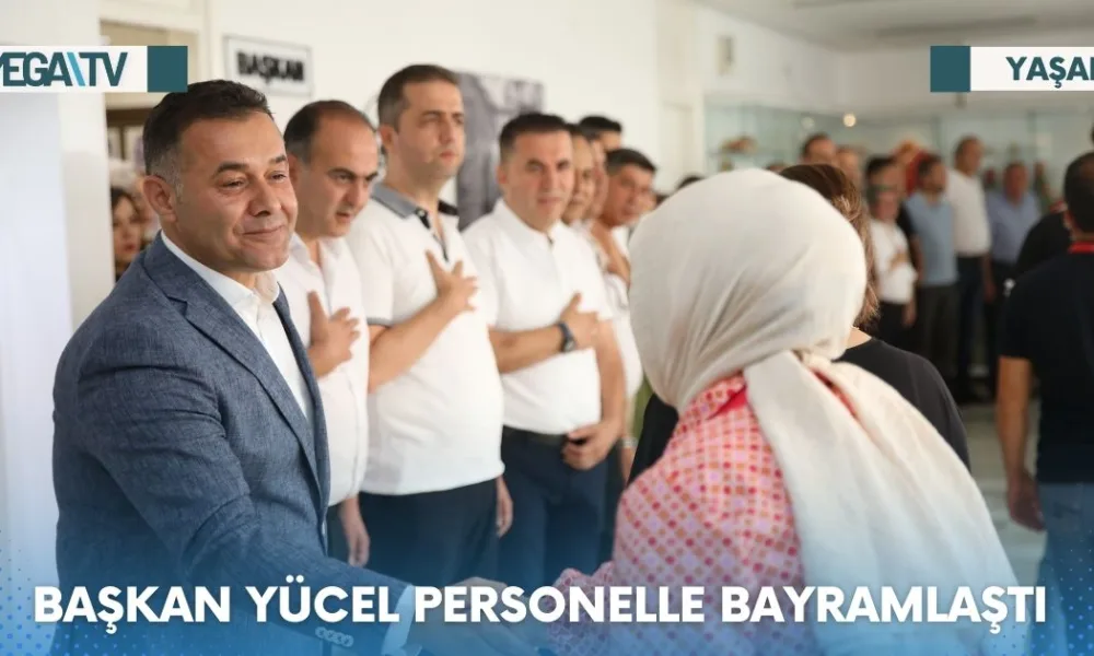 BAŞKAN YÜCEL PERSONELLE BAYRAMLAŞTI - Mega TV Web Haber Şablon (1)