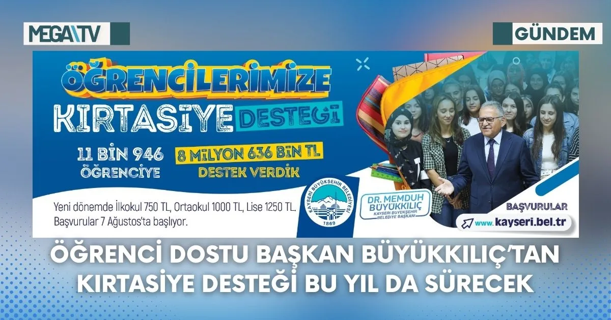 Öğrenci Dostu Başkan Büyükkılıç’tan Kırtasiye Desteği Bu Yıl Da Sürecek