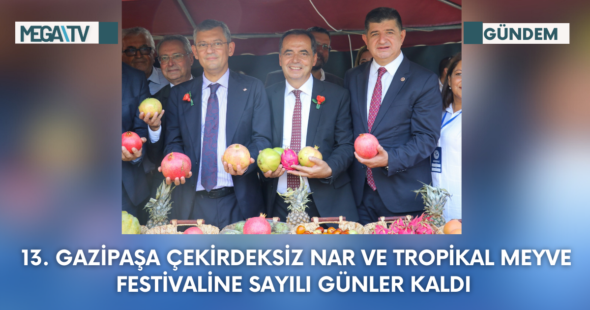 13. Gazipaşa Çekirdeksiz Nar Ve Tropikal Meyve Festivaline Sayılı Günler Kaldı