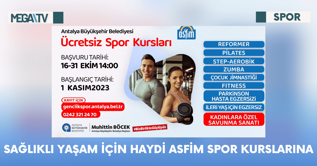 Sağlıklı Yaşam İçin Haydi ASFİM Spor Kurslarına