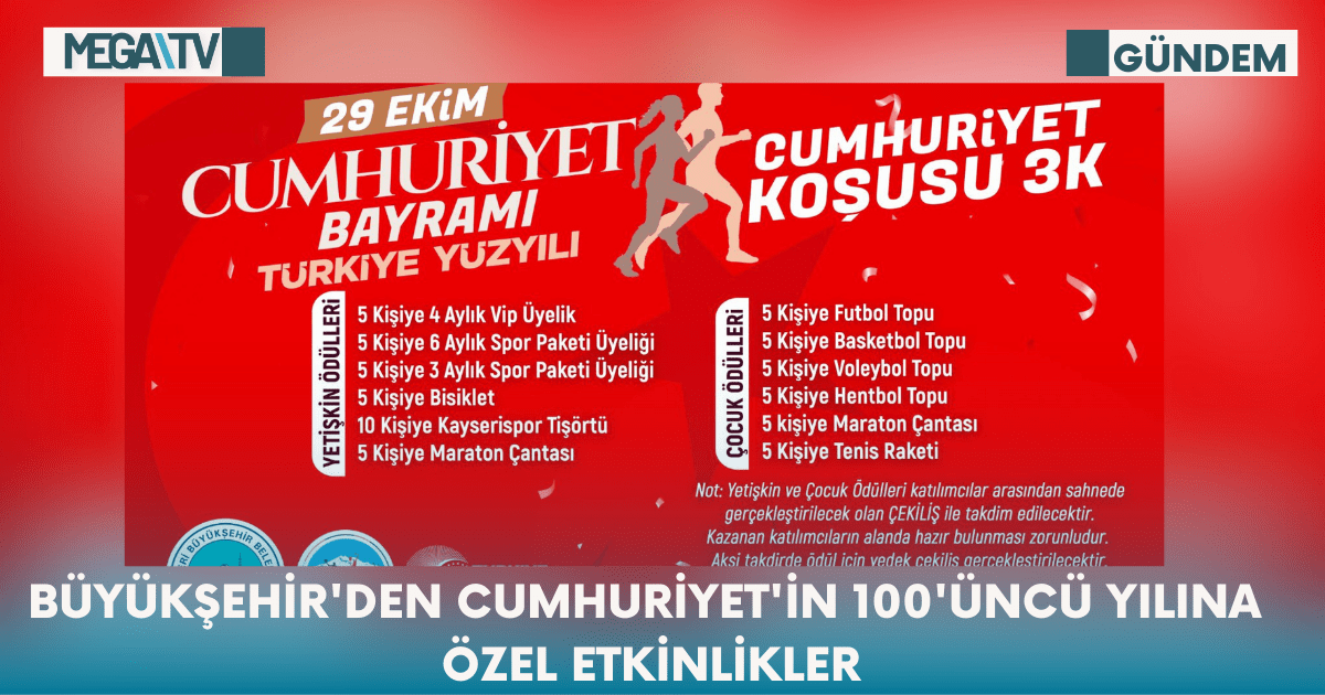 Büyükşehir’den Cumhuriyet’in 100’üncü Yılına Özel Etkinlikler