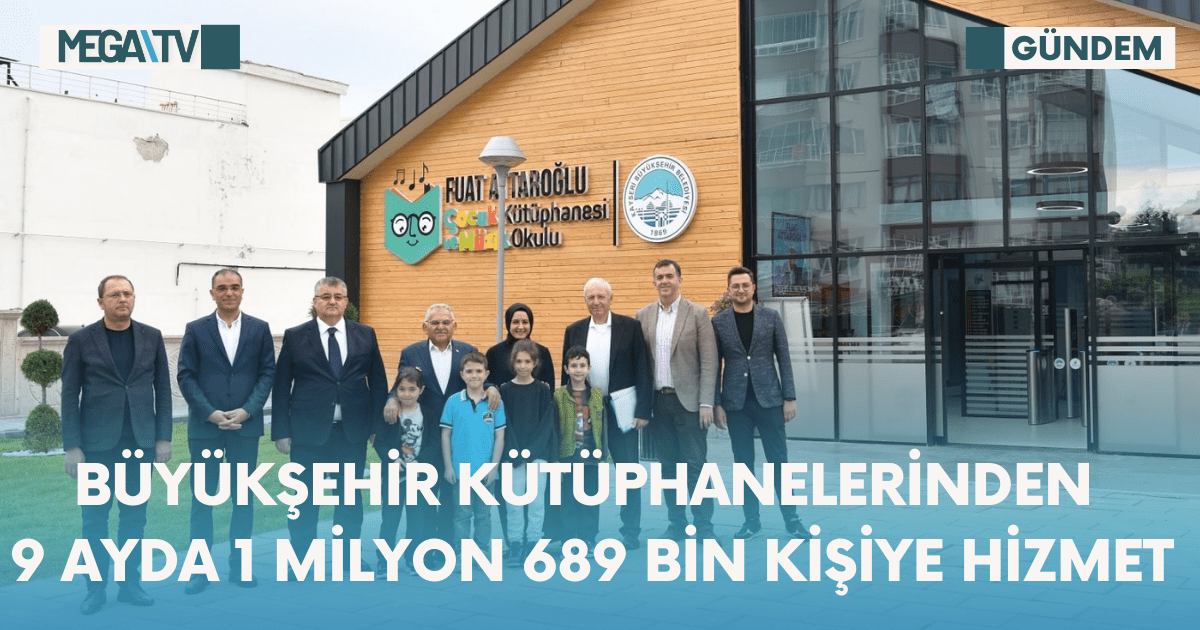 Büyükşehir Kütüphanelerinden 9 Ayda 1 Milyon 689 Bin Kişiye Hizmet