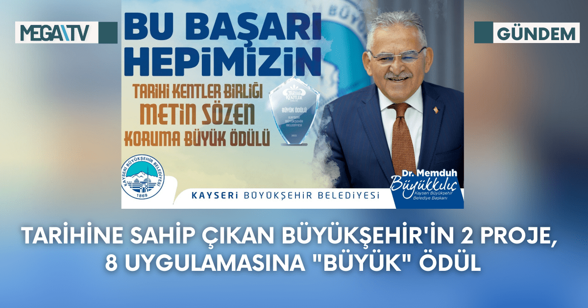 Tarihine Sahip Çıkan Büyükşehir’in 2 Proje, 8 Uygulamasına “Büyük” Ödül