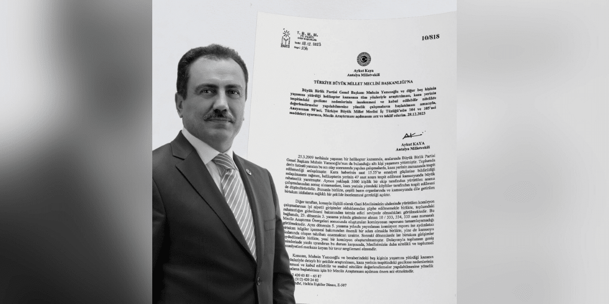 Vekil Kaya, Yazıcıoğlu’nun vefatının araştırılmasını istedi