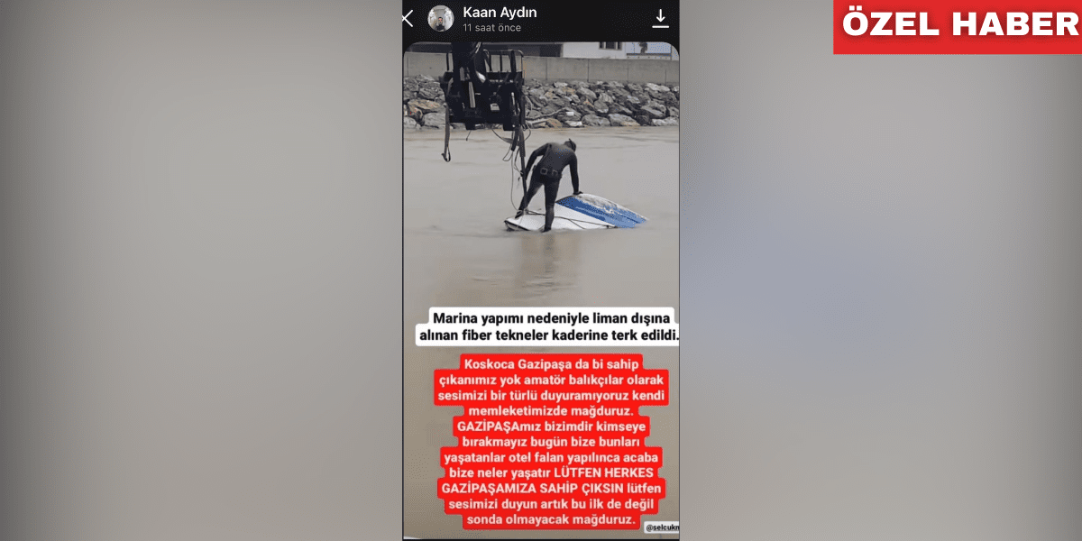Gazipaşa’da tekneler kaderine mi terk edildi?
