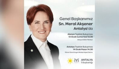 Akşener, Alanya’yı ziyaret edecek