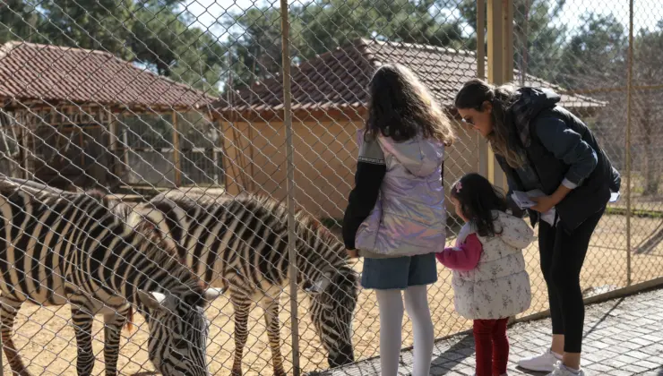 Antalya Doğal Yaşam Parkı, yarıyıl tatili süresince çocukların ilgi odağı oldu