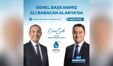 Babacan, Alanya’ya geliyor