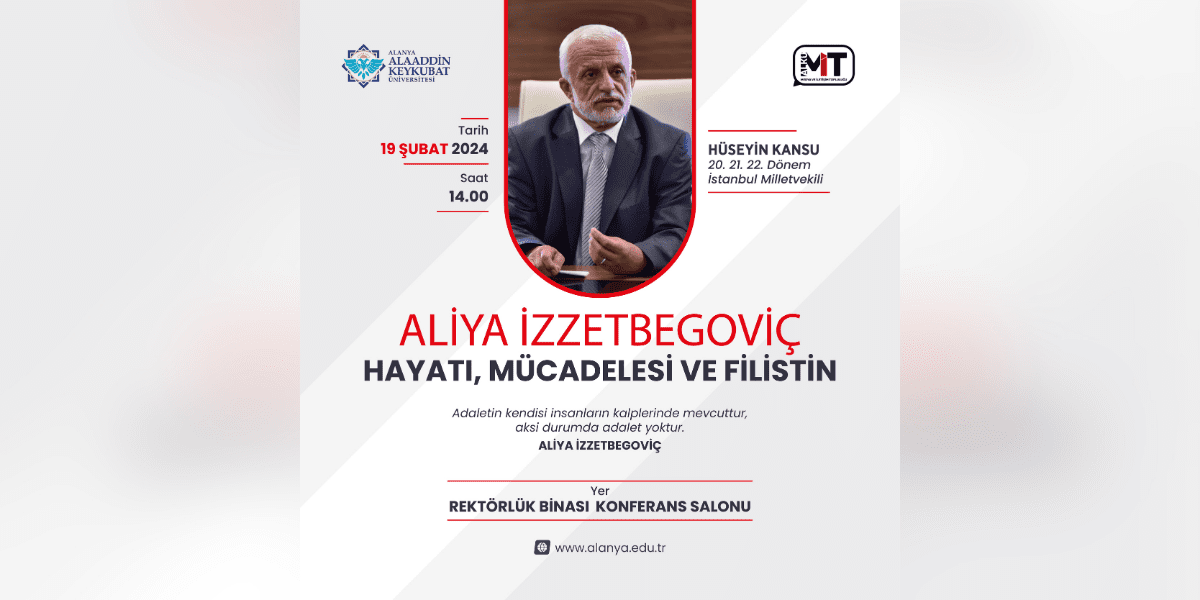 ALKÜ’de Aliya İzzetbegoviç’in hayatı ve Filistin anlatılacak