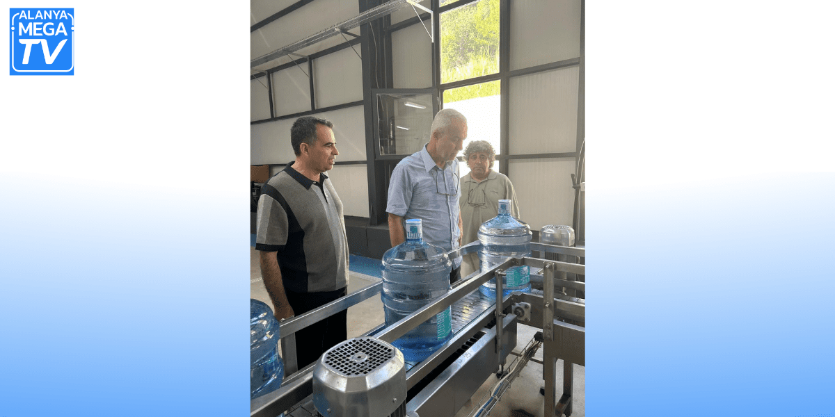 Başkan Özçelik Alaiye su fabrikasını denetledi
