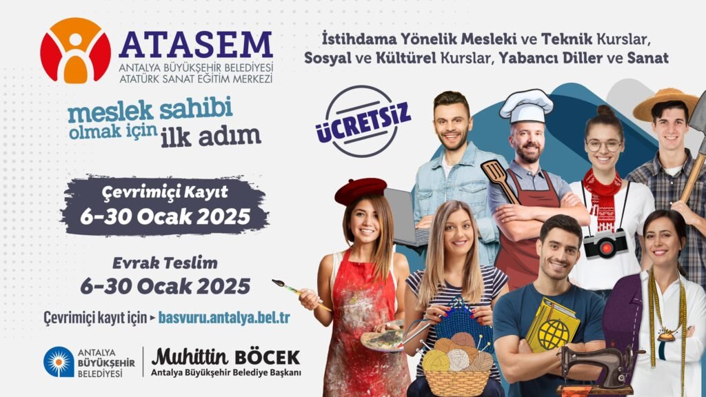 ATASEM IKINCI DONEM meslek ve hobi kurslarina kayitlar basliyor 3 - Mega TV