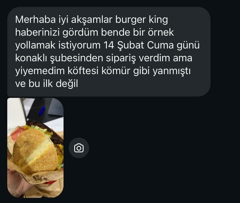 Burger King'e Şikayetler Bitmiyor: Şimdi de Yanık Köfte Tepkisi! - Mega TV WhatsApp Image 2025 02 19 at 09.43.47 - Mega TV