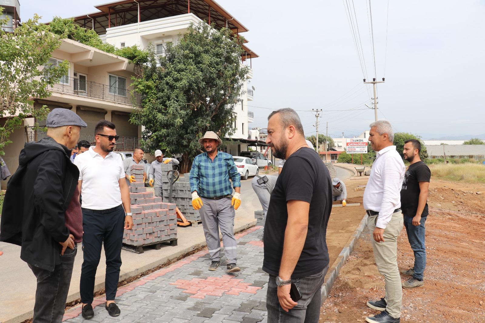 Gazipaşa Belediyesi Havalimanı Yolunda Kaldırım Çalışmasını Tamamladı