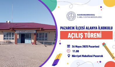 Alanya İlkokulu Açılıyor | Pazarcık’ta yapılan okulun adı Alanya ilkokulu oldu