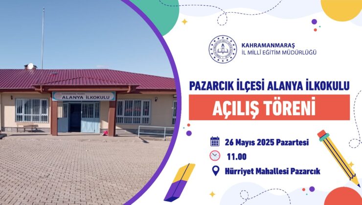 Alanya İlkokulu Açılıyor | Pazarcık’ta yapılan okulun adı Alanya ilkokulu oldu