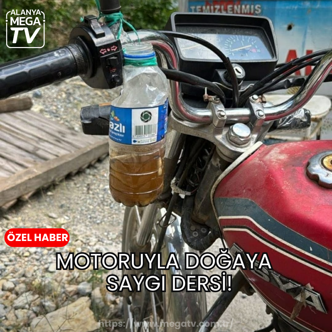 Motoruyla Doğaya Saygı Dersi! Sigarasını İçiyor Ama Ormanı Yakmıyor