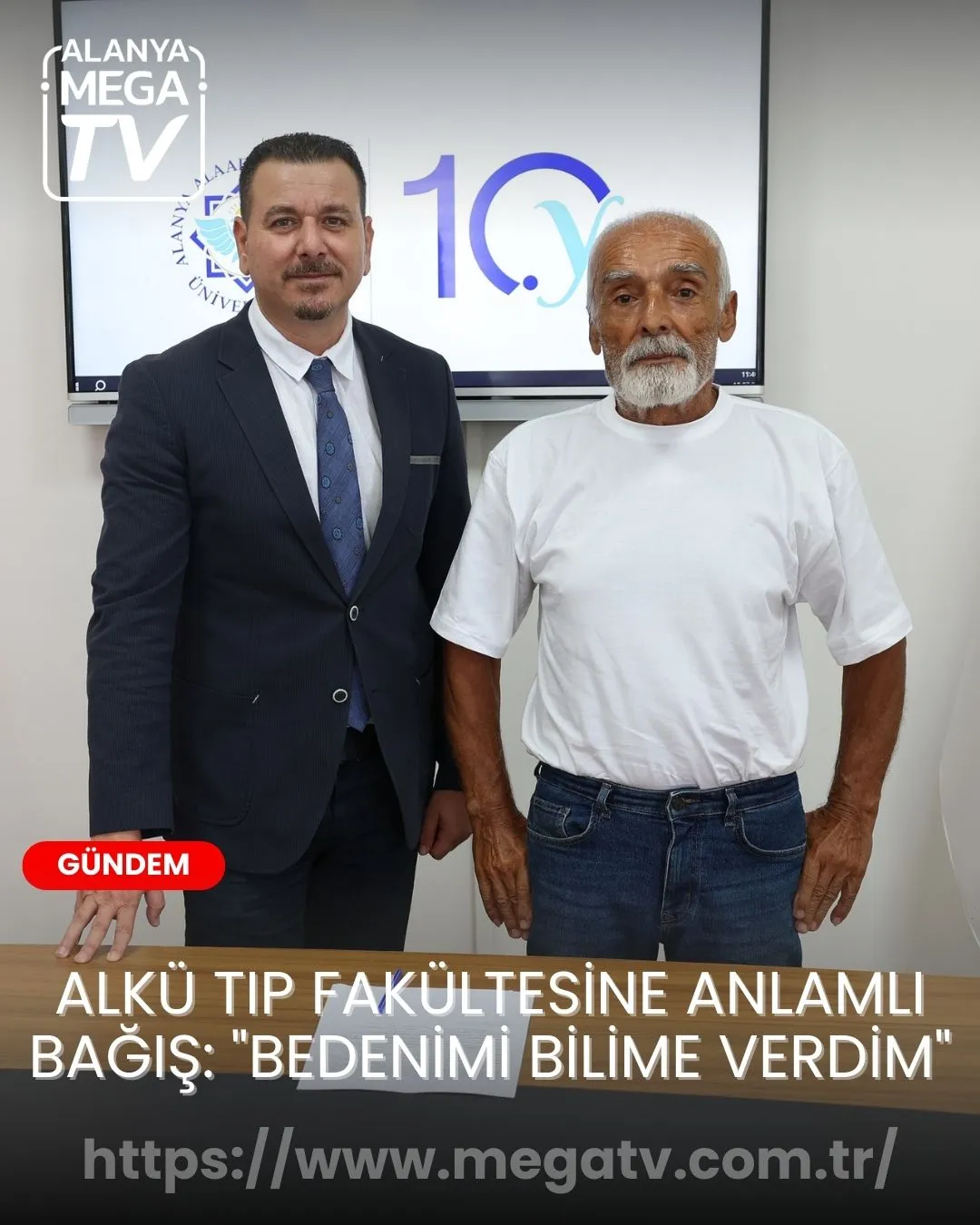 ALKÜ TIP FAKÜLTESİNE ANLAMLI BAĞIŞ: “BEDENİMİ BİLİME VERDİM”