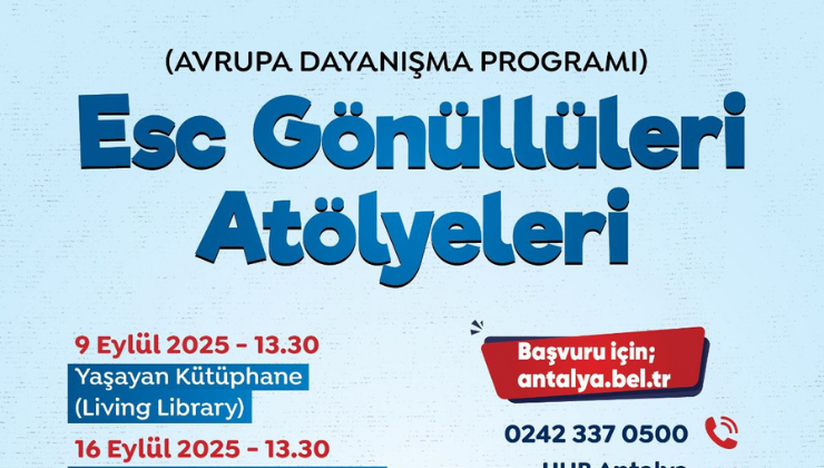 ESC Gönüllüleri Atölyeleri İçin Başvurular Başladı