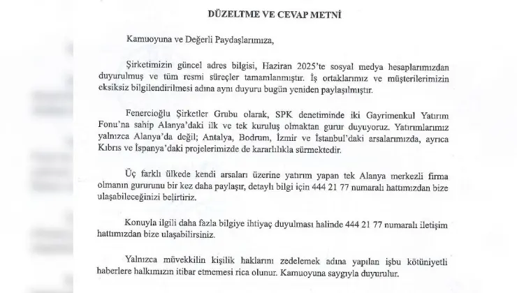 DÜZELTME VE CEVAP METNİ - Mega TV web sitesi sablon 740420 6 2 - Mega TV