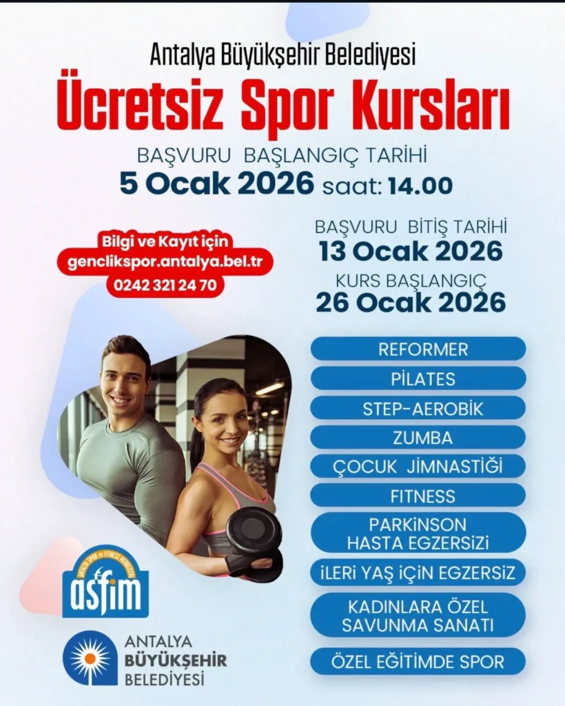 Antalya’da ASFİM Kursları Yeniden Başlıyor: Kayıtlar 5 Ocak’ta Açılıyor - Mega TV asfim 1 - Mega TV