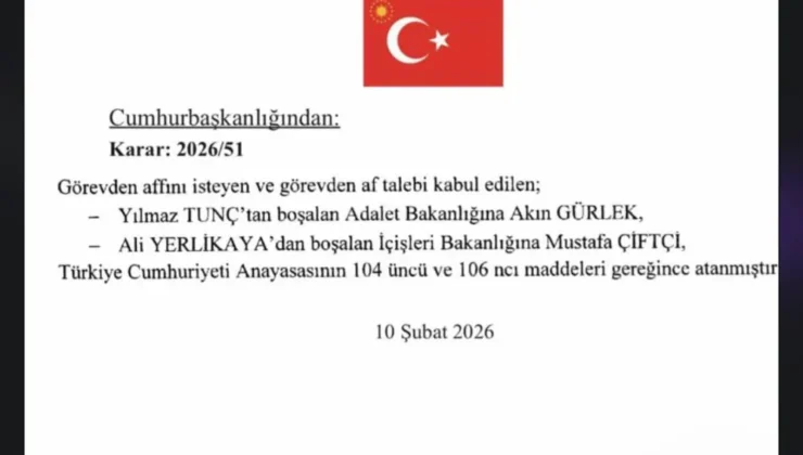 Kabinede Bayrak Değişimi Ve Bakanlıklarda Yeni Atamalar…