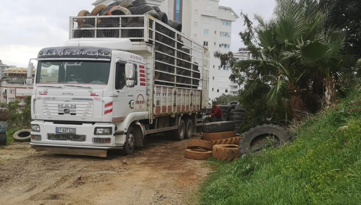 Alanya'da 30 Tır Atık Lastik Toplandı - Mega TV Alanya Mega Tv 12 5 - Mega TV