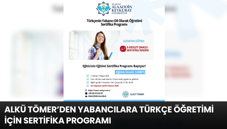 ALKÜ TÖMER’den Yabancılara Türkçe Öğretimi İçin Sertifika Programı