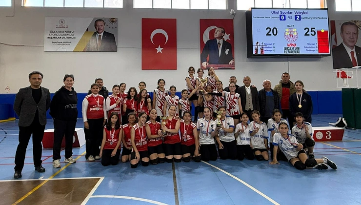Gazipaşa’da Okul Sporları Voleybol Turnuvası Tamamlandı - Mega TV Alanya haber 80 - Mega TV