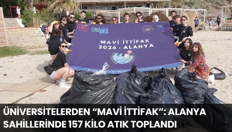 Üniversitelerden “Mavi İttifak”: Alanya Sahillerinde 157 Kilo Atık Toplandı