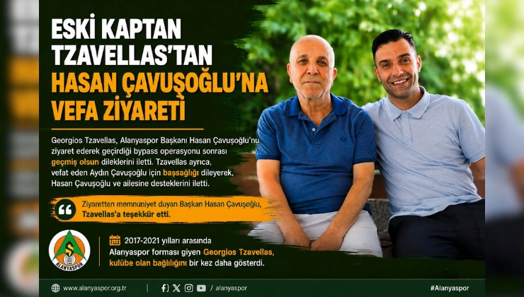 Alanyaspor’un Eski Kaptanı Tzavellas’tan Hasan Çavuşoğlu’na Anlamlı Ziyaret - Mega TV Alanya haber (17)