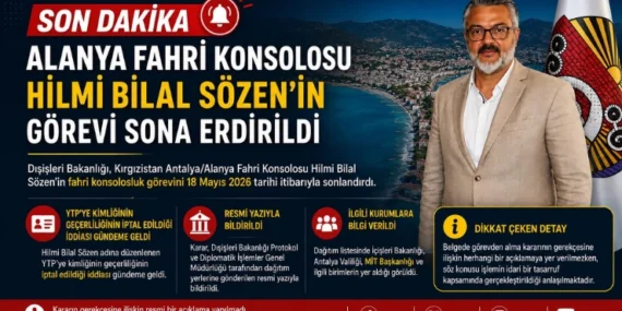 ALANYA’DA DİKKAT ÇEKEN GELİŞME: KIRGIZİSTAN FAHRİ KONSOLOSU HİLMİ BİLAL SÖZEN’İN GÖREVİ SONA ERDİRİLDİ