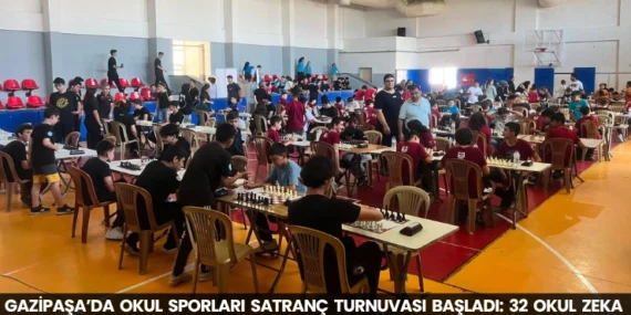 Gazipaşa’da Okul Sporları Satranç Turnuvası Başladı: 32 Okul Zeka Mücadelesinde Yarışıyor