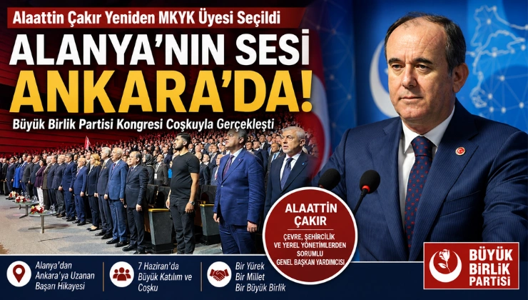 BBP Kurultayında Alanya İmzası: Alaattin Çakır Yeniden MKYK Üyesi