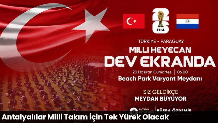 Antalyalılar Milli Takım İçin Tek Yürek Olacak