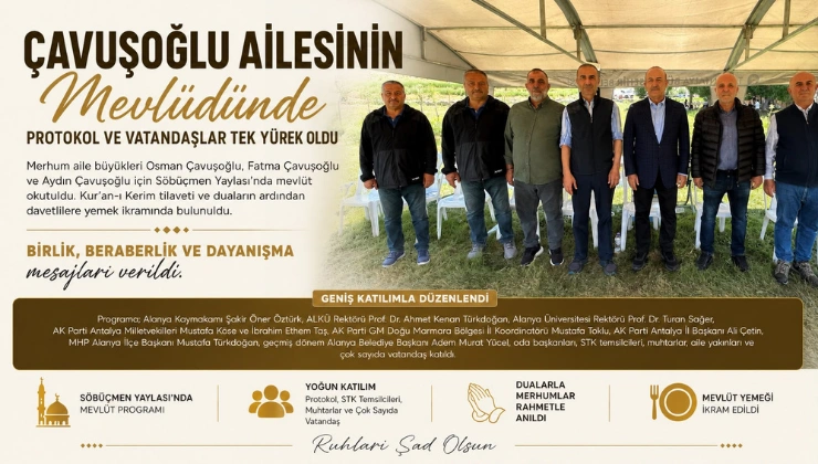 Çavuşoğlu Ailesinin Mevlüdünde Protokol ve Vatandaşlar Tek Yürek Oldu - Mega TV Alanya haber (31)