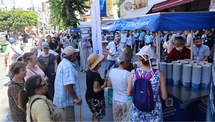 Antalya Büyükşehir'den Paylaşma Geleneği! Aşure İkramları İlçelerde Sürüyor - Mega TV Alanya haber 47 - Mega TV
