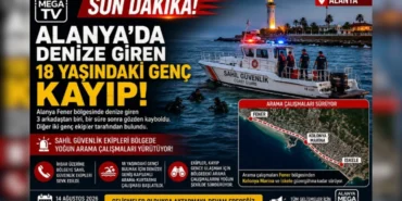 SON DAKİKA ALANYA’DA DENİZE GİREN 18 YAŞINDAKİ GENÇ KAYIP!