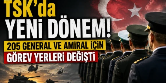 TSK’da Yeni Dönem! 205 General ve Amiral İçin Görev Yerleri Değişti