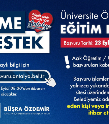 Antalya Büyükşehir’den üniversitelilere 20 bin TL eğitim desteği