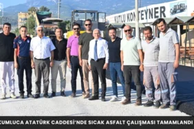 Kumluca Atatürk Caddesi’nde sıcak asfalt çalışması tamamlandı