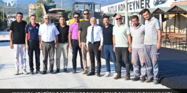 Kumluca Atatürk Caddesi’nde sıcak asfalt çalışması tamamlandı
