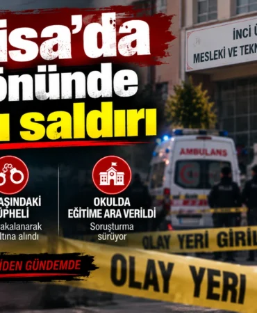 Manisa’da okul önünde silahlı saldırı 