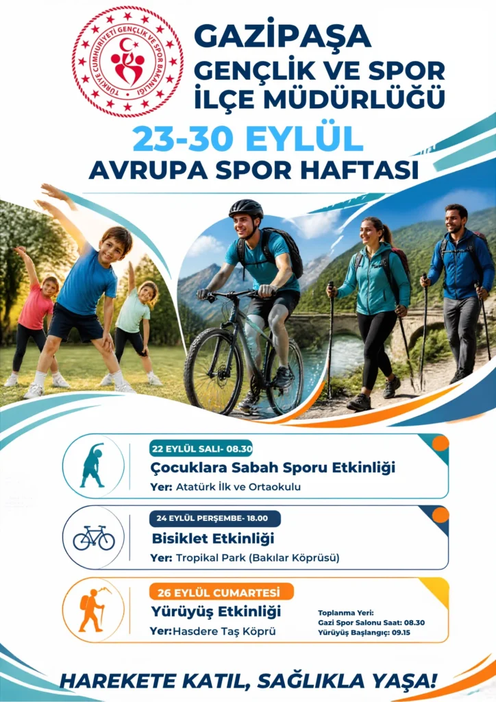 Gazipaşa’da Avrupa Spor Haftası etkinlikleri düzenleniyor - Mega TV Gazipaşa’da Avrupa Spor Haftası etkinlikleri düzenleniyor