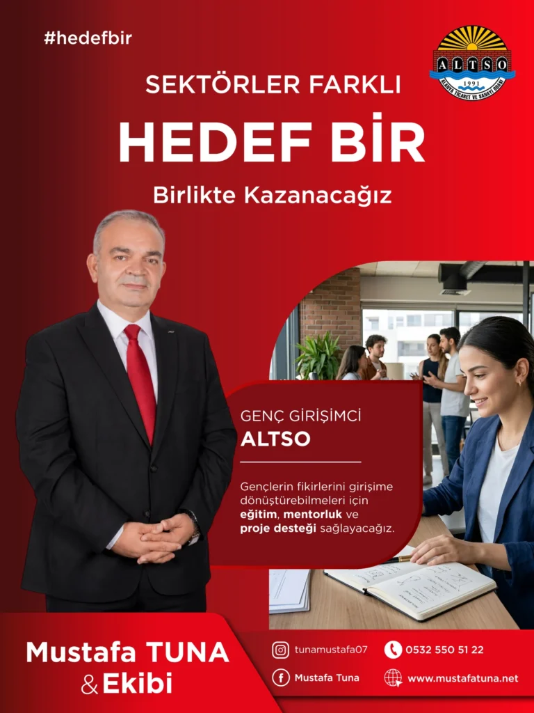 Mustafa Tuna’dan “Genç Girişimci ALTSO” projesi - Mega TV Mustafa Tuna’dan “Genç Girişimci ALTSO” projesi
